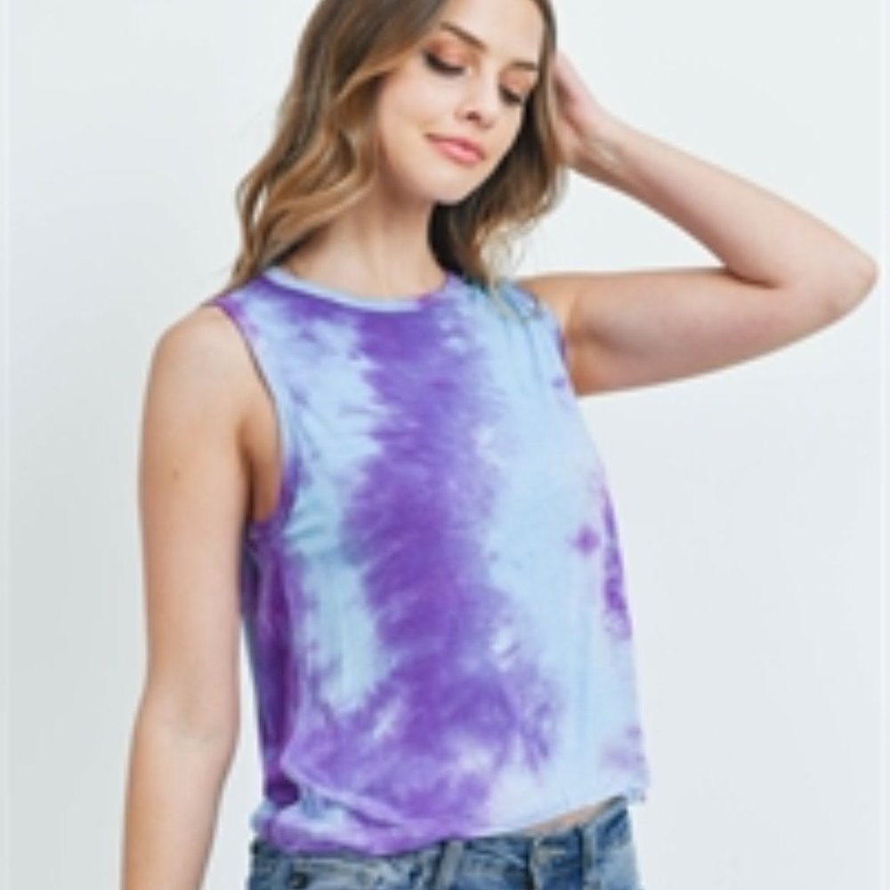 Purple Tie Dye Muscle Tank